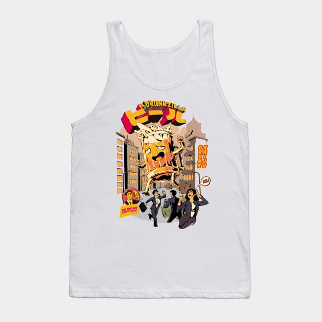 Drunk Beer Attack Tank Top by Ilustrata